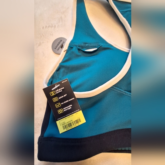 Xersion Women's Teal and Navy Sports Bra - Picture 5 of 11